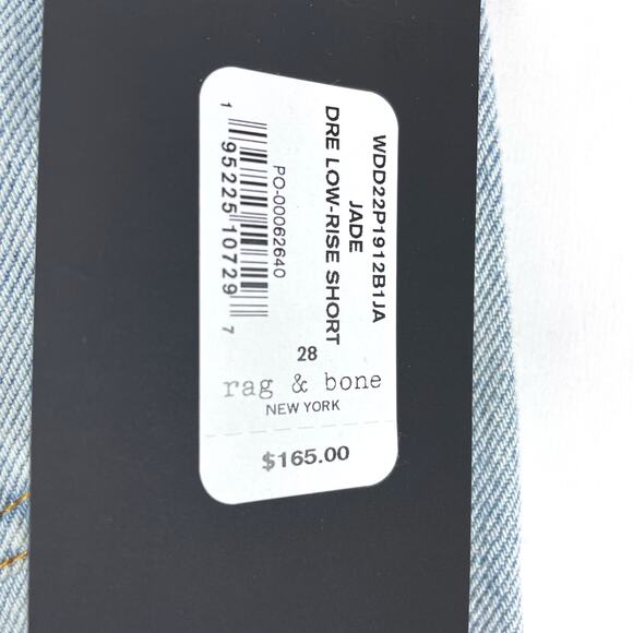 Rag & Bone Dre Short Cut Off Button Fly Jade Blue Denim Sz‎ 28 Women's - Picture 9 of 11